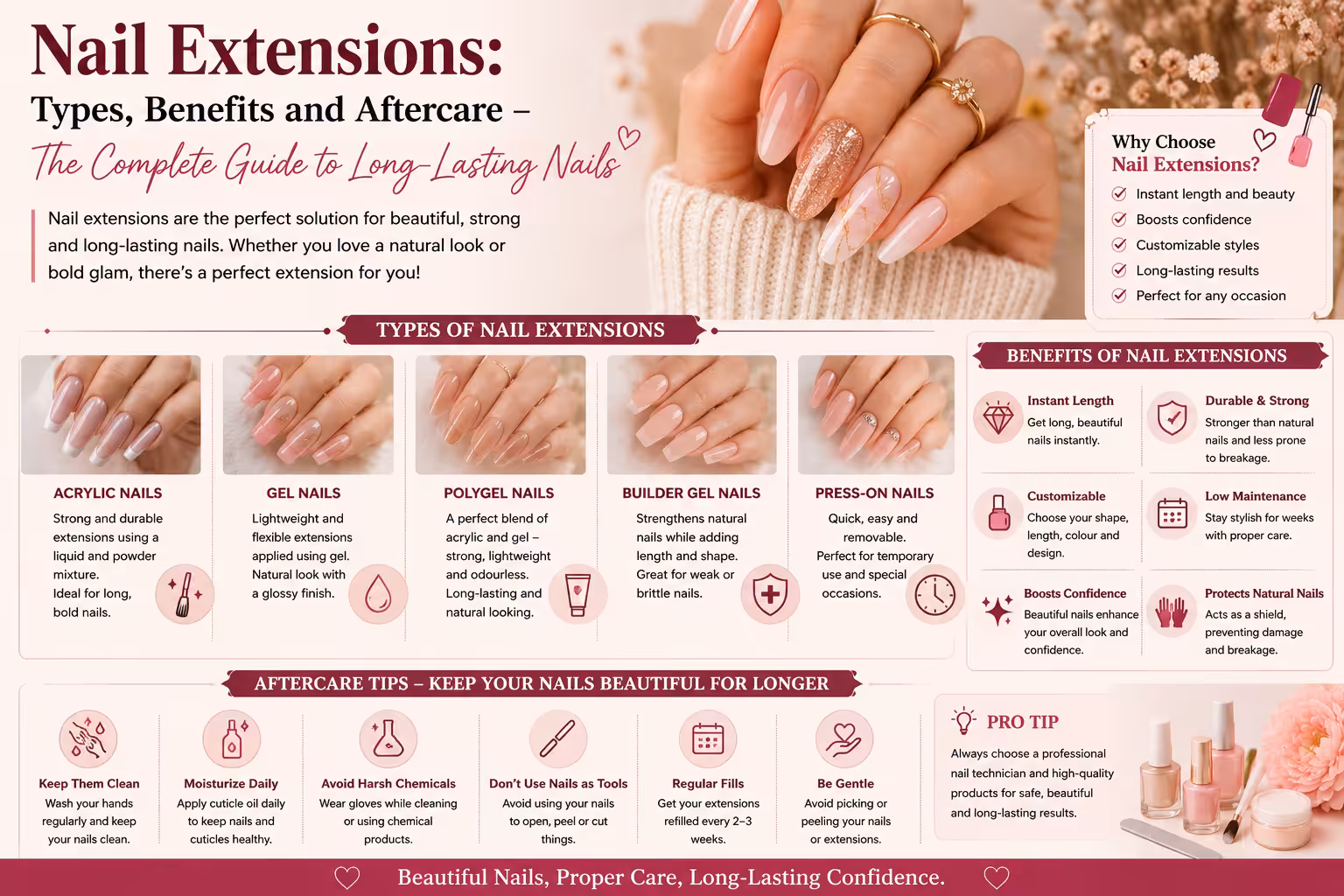 types, benefits and aftercare – the complete guide to long lasting nails